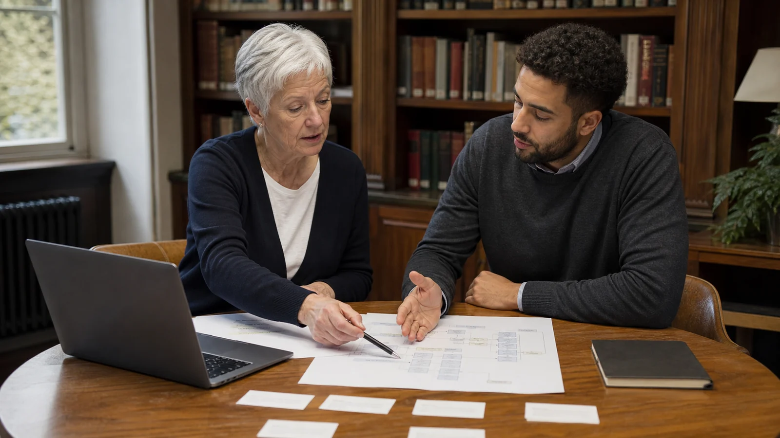 Accountant and consultant preparing the mapping for a connector
